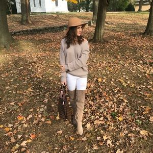 Lace back sweater